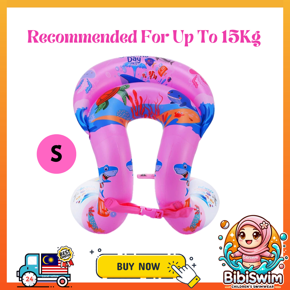 BIBISWIM Children's Inflatable Jacket Floating Ring Kids Safety Life Swimming Vest Floating Swimsuit