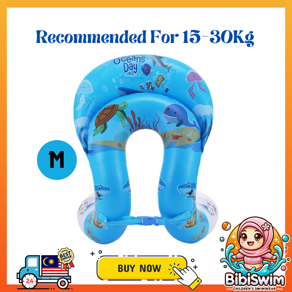 BIBISWIM Children's Inflatable Jacket Floating Ring Kids Safety Life Swimming Vest Floating Swimsuit