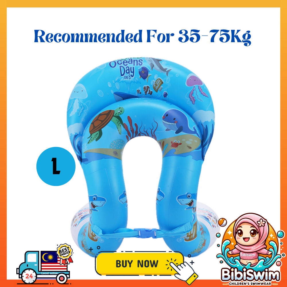 BIBISWIM Children's Inflatable Jacket Floating Ring Kids Safety Life Swimming Vest Floating Swimsuit