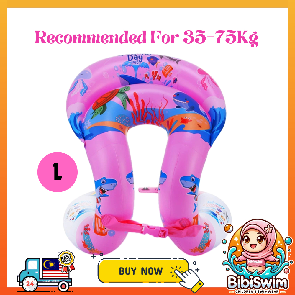 BIBISWIM Children's Inflatable Jacket Floating Ring Kids Safety Life Swimming Vest Floating Swimsuit