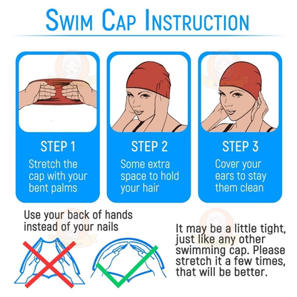 BIBISWIM Comfortable Silicone PU Coated Swimming Cap for Kid Kids