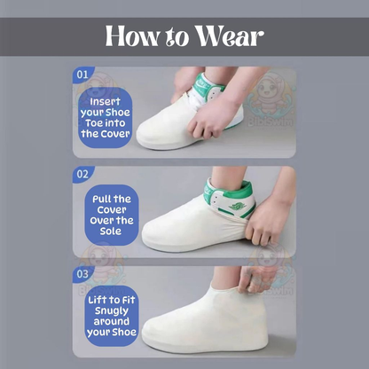 BIBISWIM Rain Shoes Cover Waterproof Motorcycle Rain Boots Cover Shoes