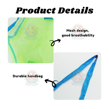 BIBISWIM Beach Bag Mesh Net Toy Bag Picnic Storage Bucket Shell Holding Children Organizer Beg