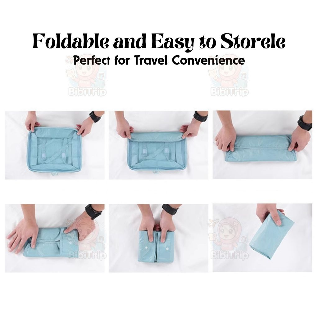 BIBISWIM Travel Bag Organizer Luggage Packing Cubes Travel Toiletries Bag Clothes Organizer Pouch