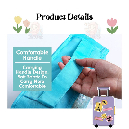 BIBISWIM Travel Bag Organizer Luggage Packing Cubes Travel Toiletries Bag Clothes Organizer Pouch