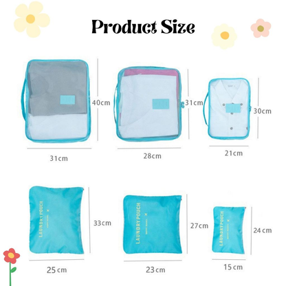 BIBISWIM Travel Bag Organizer Luggage Packing Cubes Travel Toiletries Bag Clothes Organizer Pouch
