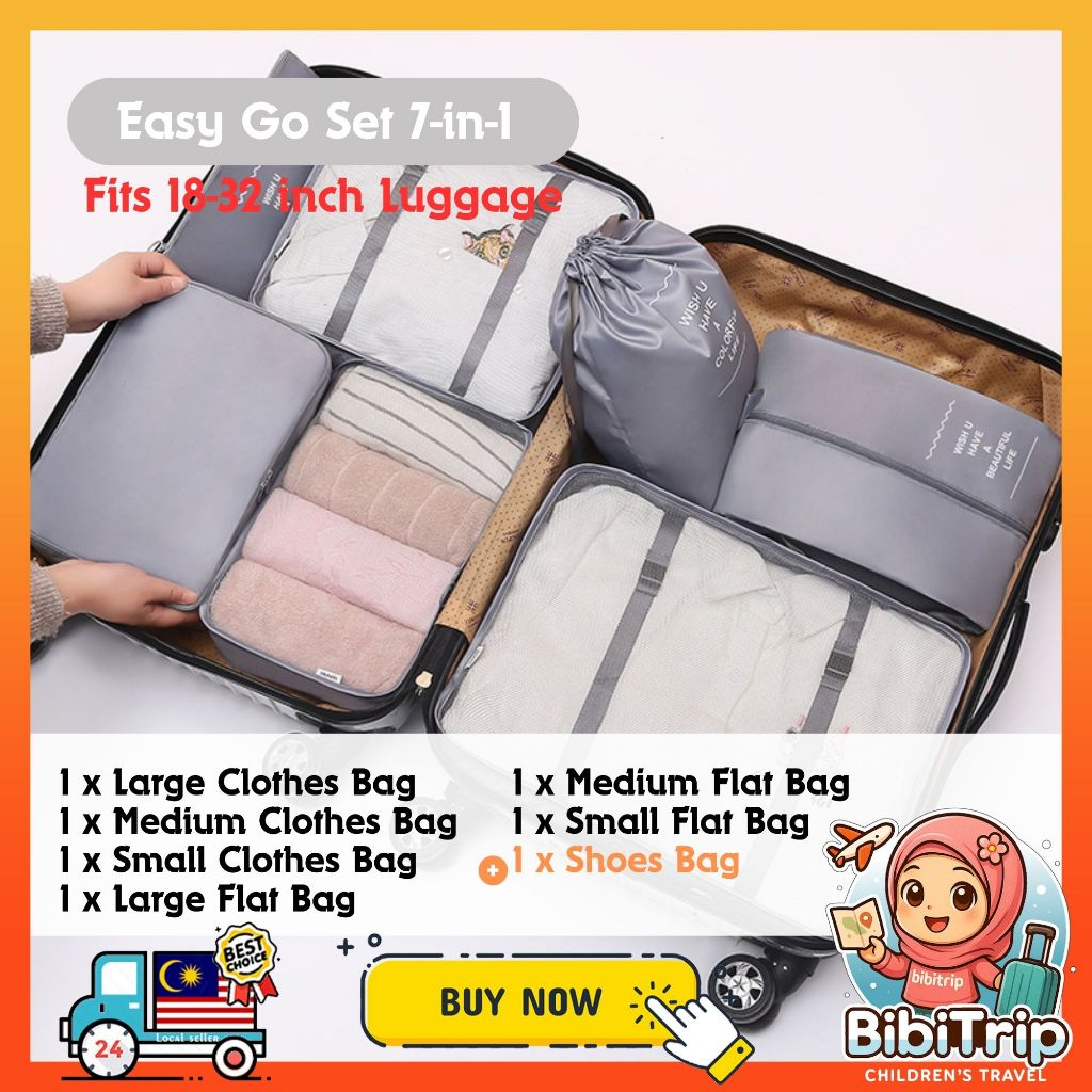 BIBISWIM Travel Bag Organizer Luggage Packing Cubes Travel Toiletries Bag Clothes Organizer Pouch