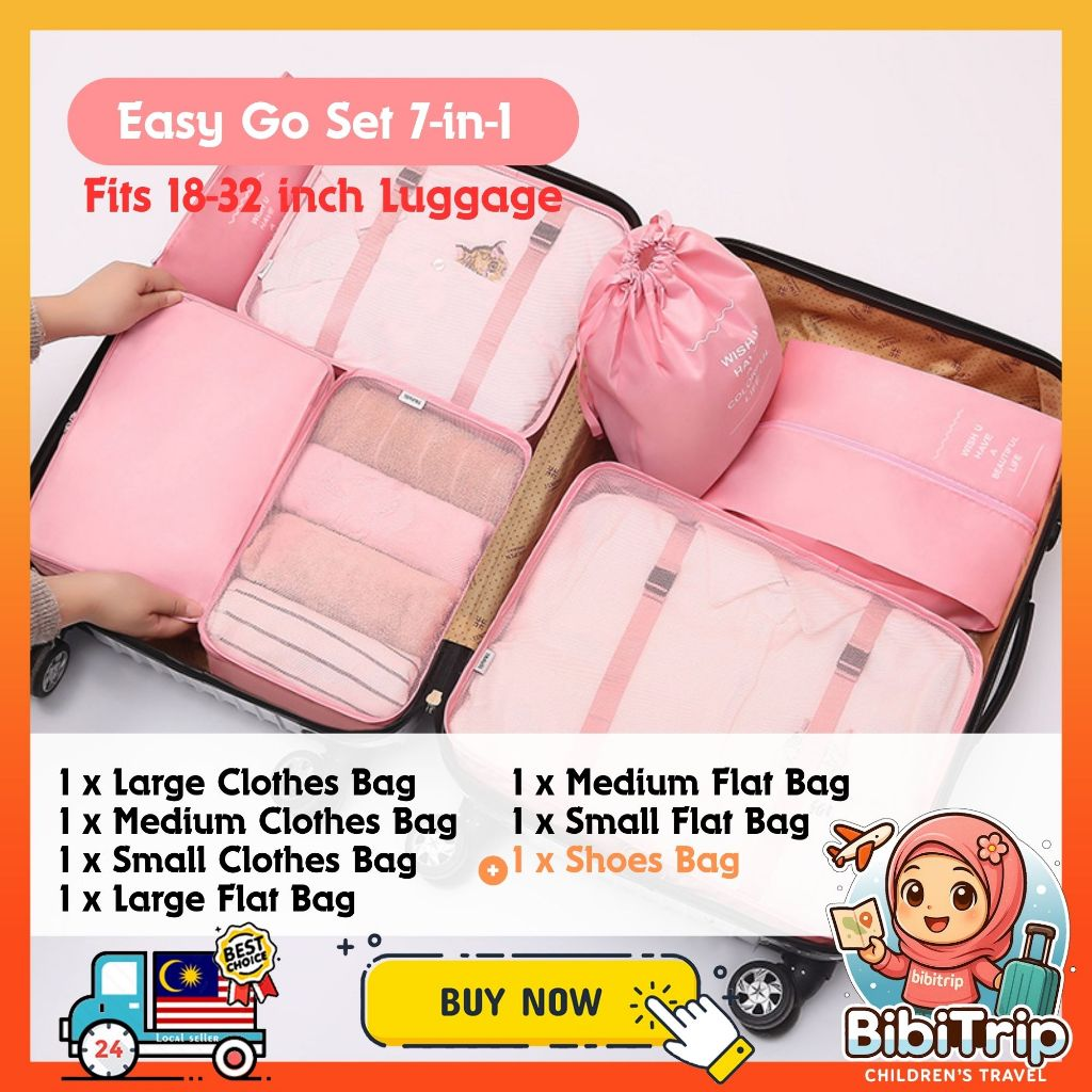 BIBISWIM Travel Bag Organizer Luggage Packing Cubes Travel Toiletries Bag Clothes Organizer Pouch