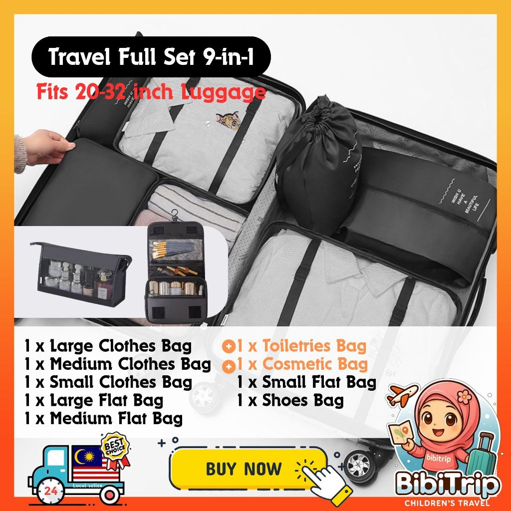 BIBISWIM Travel Bag Organizer Luggage Packing Cubes Travel Toiletries Bag Clothes Organizer Pouch