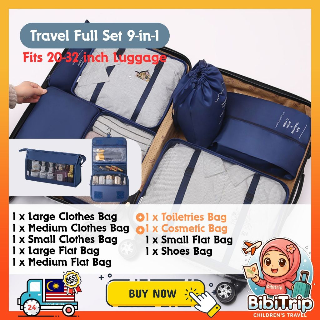 BIBISWIM Travel Bag Organizer Luggage Packing Cubes Travel Toiletries Bag Clothes Organizer Pouch