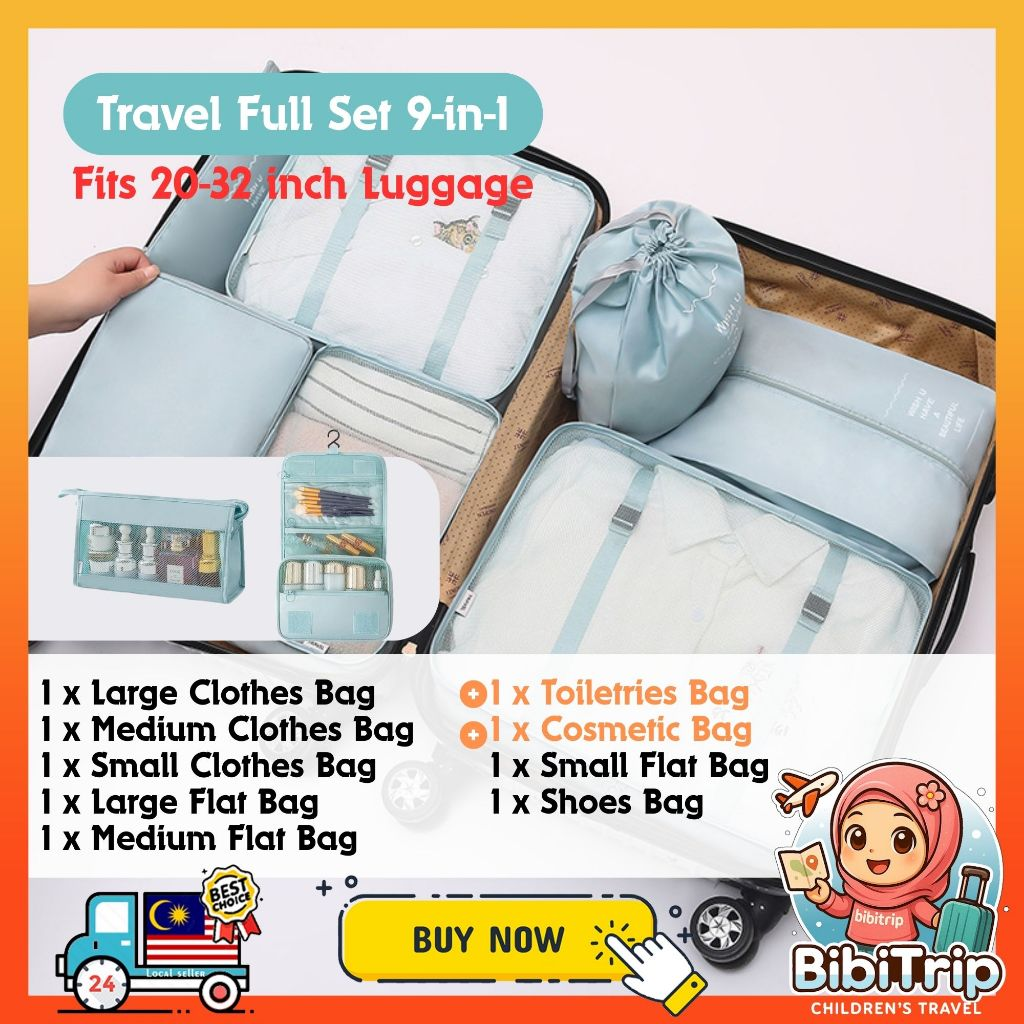 BIBISWIM Travel Bag Organizer Luggage Packing Cubes Travel Toiletries Bag Clothes Organizer Pouch