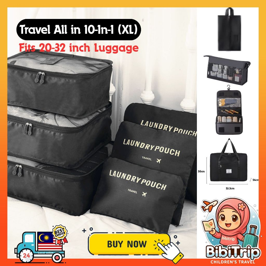 BIBISWIM Travel Bag Organizer Luggage Packing Cubes Travel Toiletries Bag Clothes Organizer Pouch