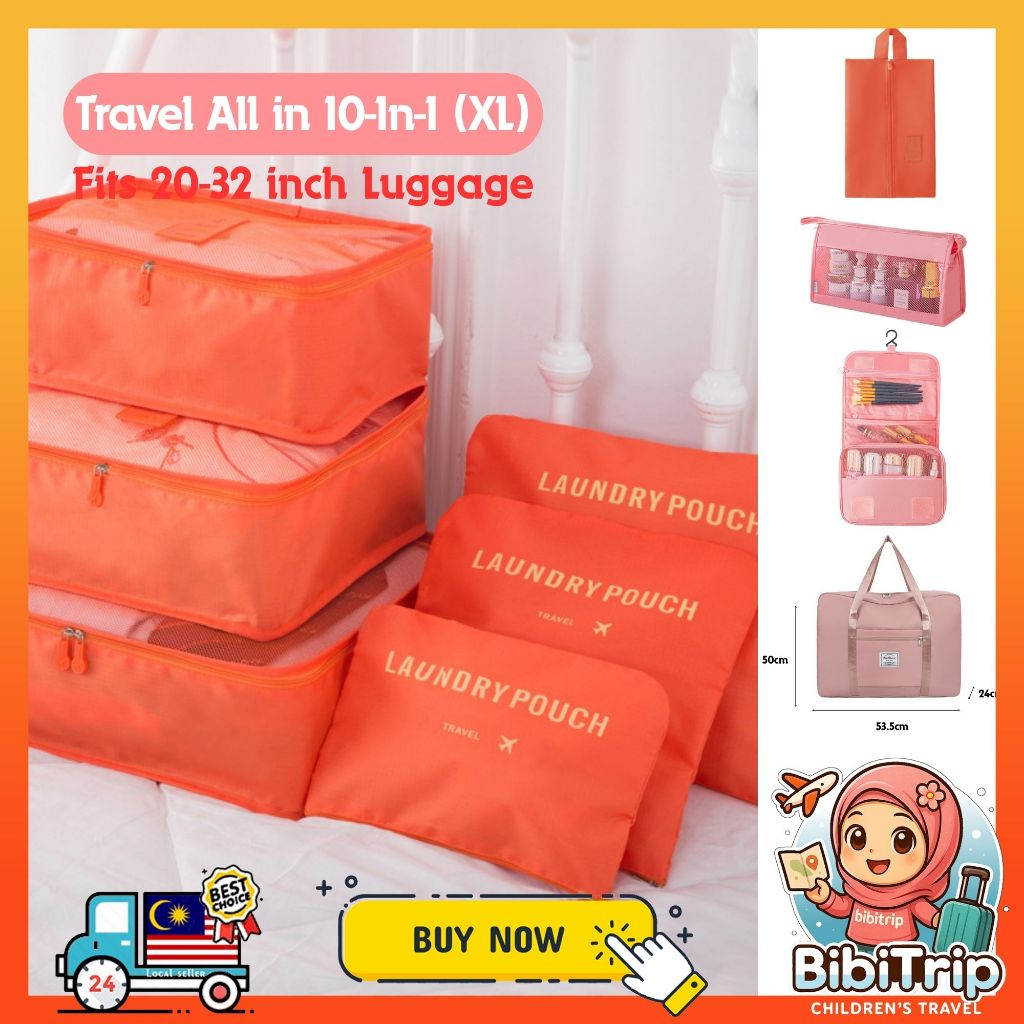 BIBISWIM Travel Bag Organizer Luggage Packing Cubes Travel Toiletries Bag Clothes Organizer Pouch