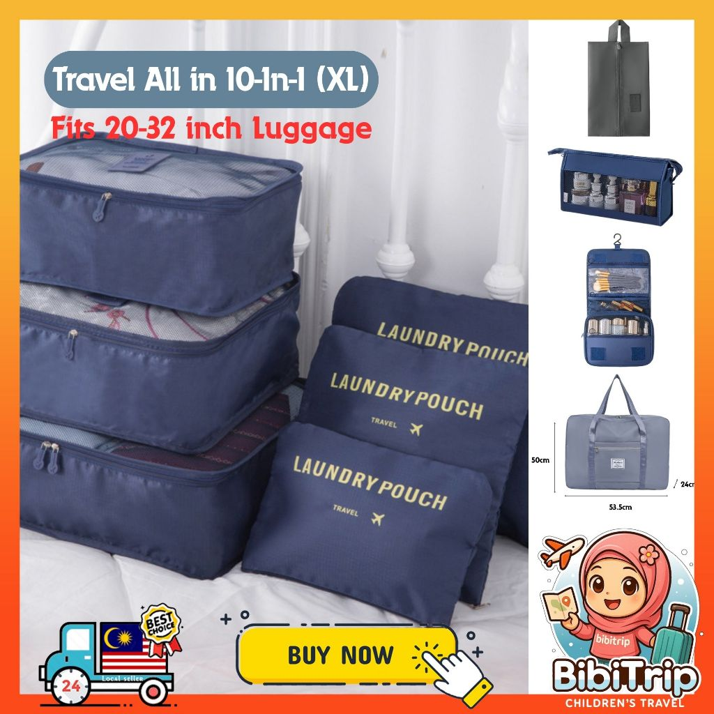 BIBISWIM Travel Bag Organizer Luggage Packing Cubes Travel Toiletries Bag Clothes Organizer Pouch