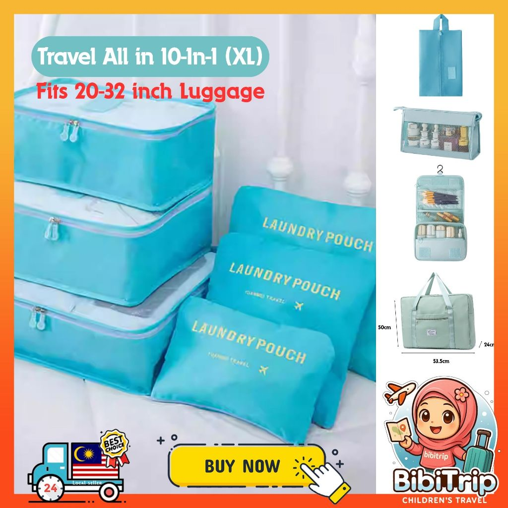 BIBISWIM Travel Bag Organizer Luggage Packing Cubes Travel Toiletries Bag Clothes Organizer Pouch