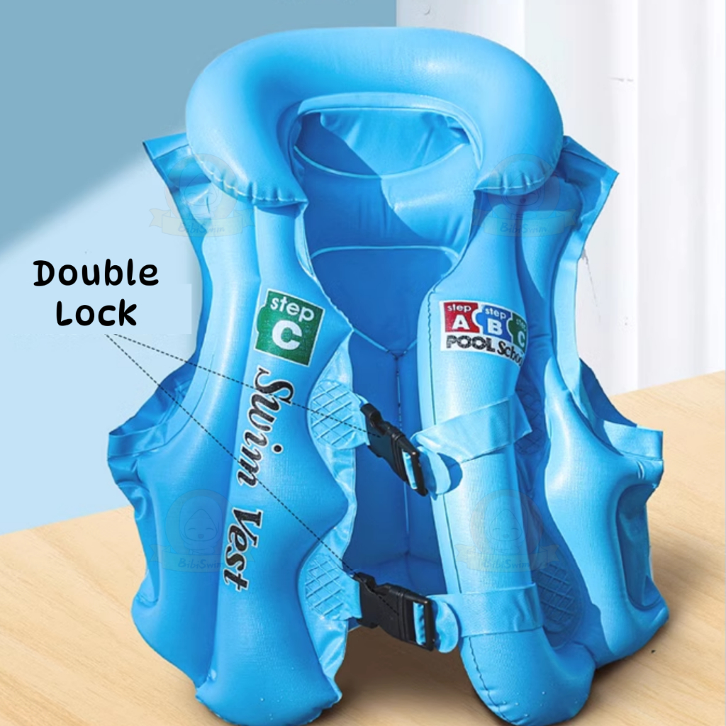 BIBISWIM Children Inflatable Pool Float Life Jacket Vest Baby Swimming Safety Vests