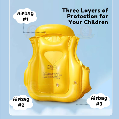 BIBISWIM Children Inflatable Pool Float Life Jacket Vest Baby Swimming Safety Vests