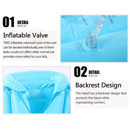 BIBISWIM Children Inflatable Pool Float Life Jacket Vest Baby Swimming Safety Vests