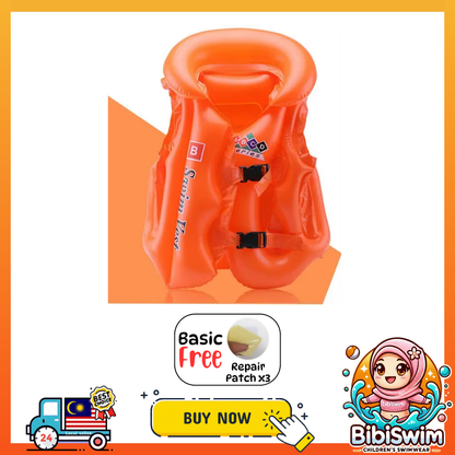 BIBISWIM Children Inflatable Pool Float Life Jacket Vest Baby Swimming Safety Vests