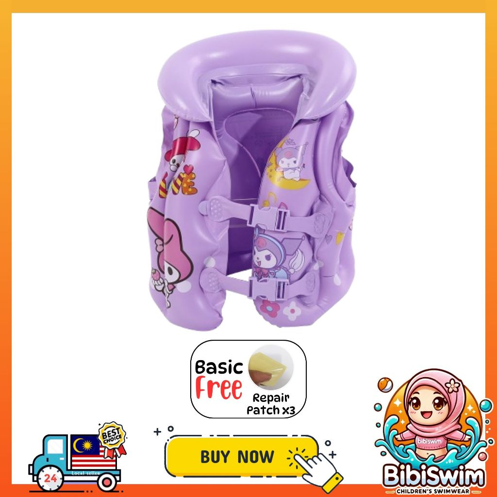 BIBISWIM Children Inflatable Pool Float Life Jacket Vest Baby Swimming Safety Vests