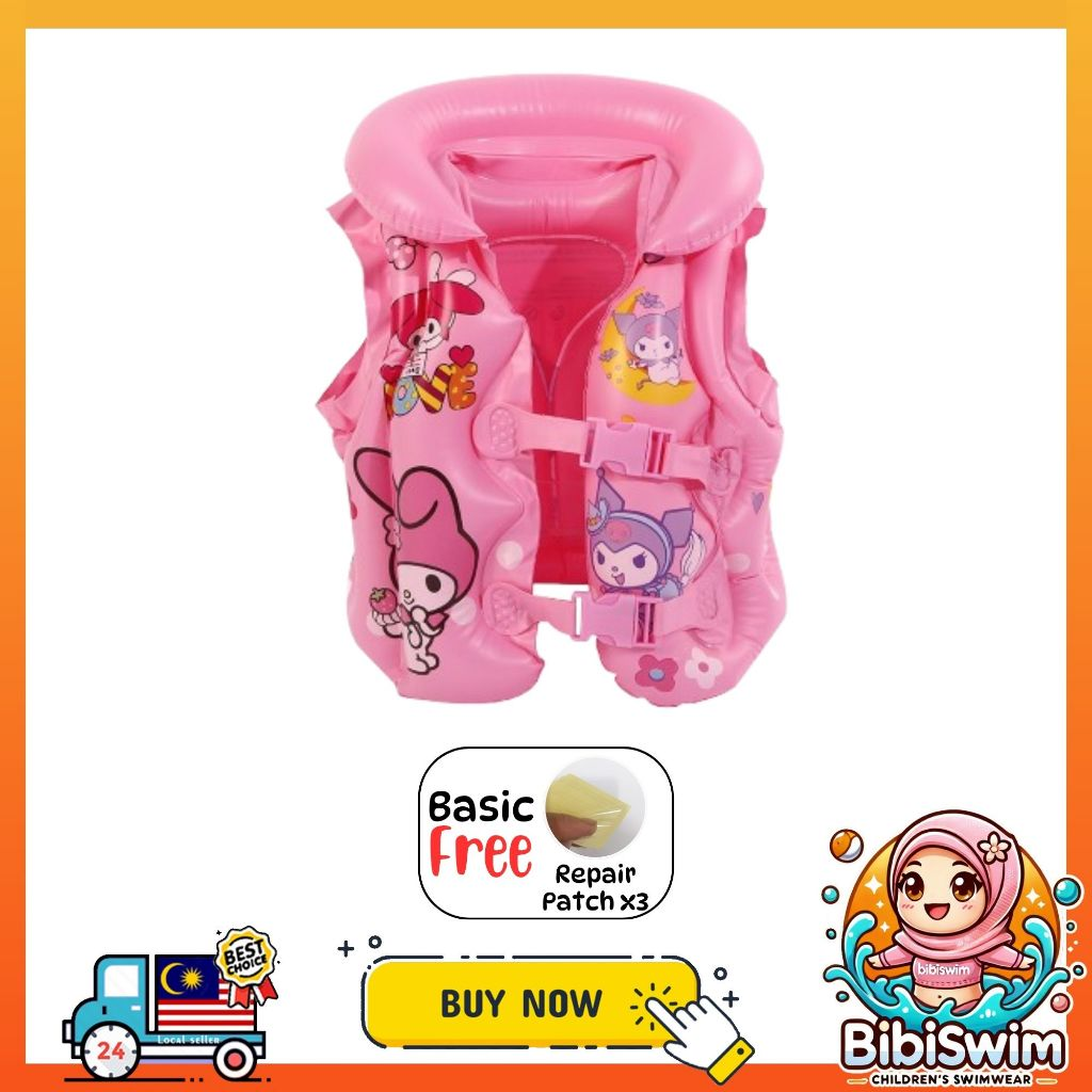 BIBISWIM Children Inflatable Pool Float Life Jacket Vest Baby Swimming Safety Vests