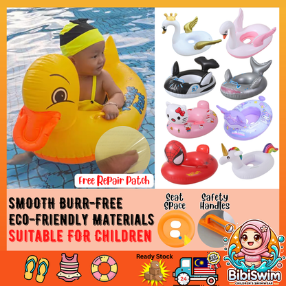 BIBISWIM Inflatable Baby Swimming float Swim Ring Float Handle