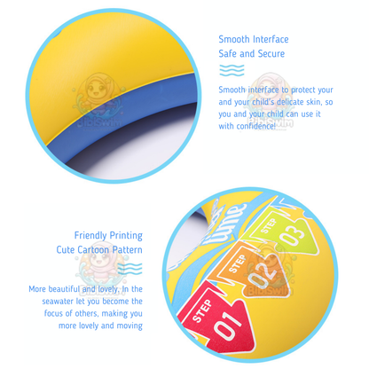 BIBISWIM Inflatable Baby Swimming float Swim Ring Float Handle