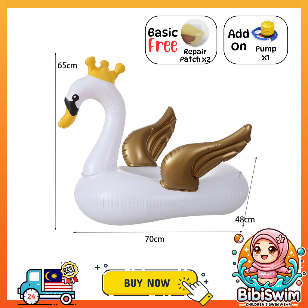 BIBISWIM Inflatable Baby Swimming float Swim Ring Float Handle