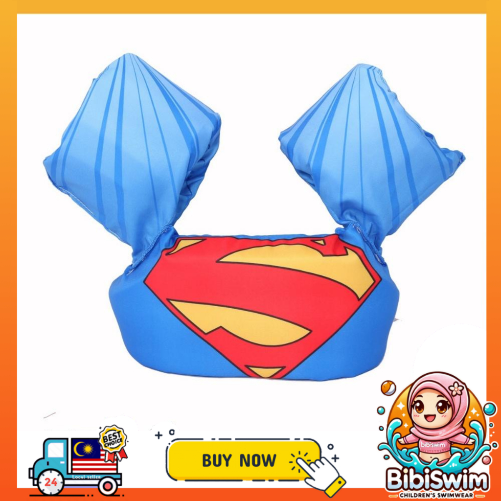 BIBISWIM Kids Swimming Arm Chest Float Vest Baby Swim Trainer Safety Aid Pool Water Life Jacket