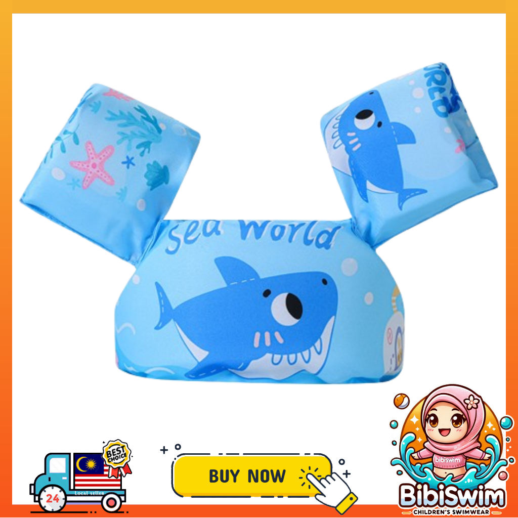 BIBISWIM Kids Swimming Arm Chest Float Vest Baby Swim Trainer Safety Aid Pool Water Life Jacket