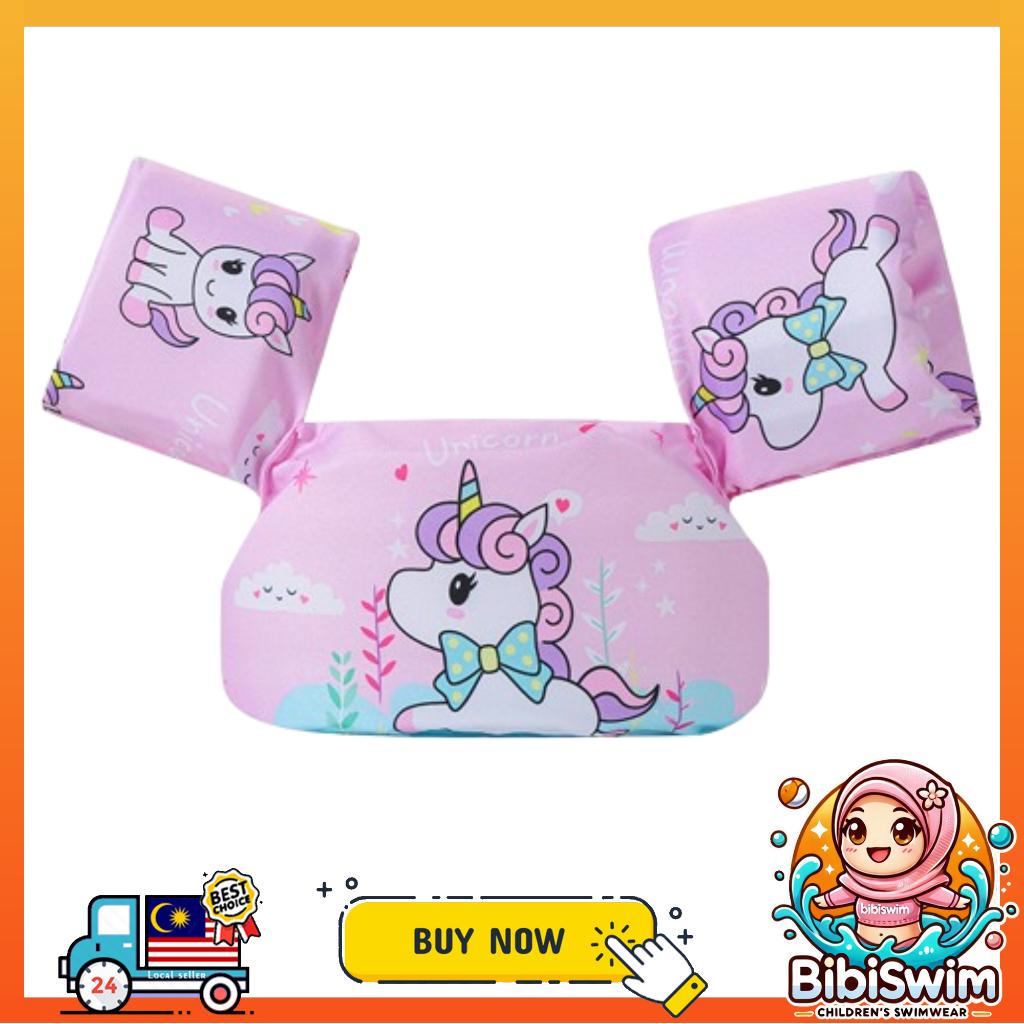 BIBISWIM Kids Swimming Arm Chest Float Vest Baby Swim Trainer Safety Aid Pool Water Life Jacket