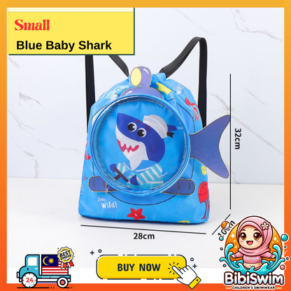 BIBISWIM Water Proof Bag Beg Drawstring Backpack Waterproof Wet and Dry for Swimming Sport