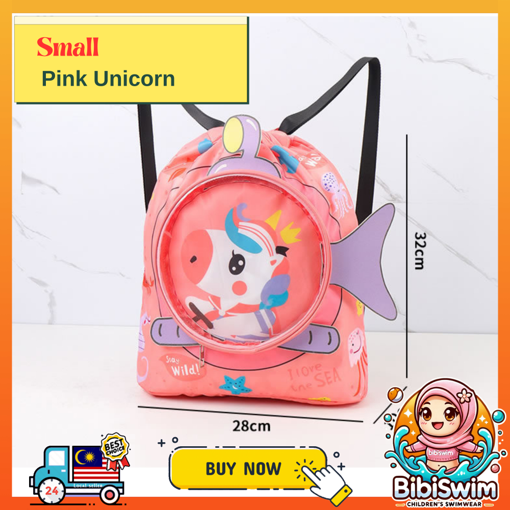 BIBISWIM Water Proof Bag Beg Drawstring Backpack Waterproof Wet and Dry for Swimming Sport