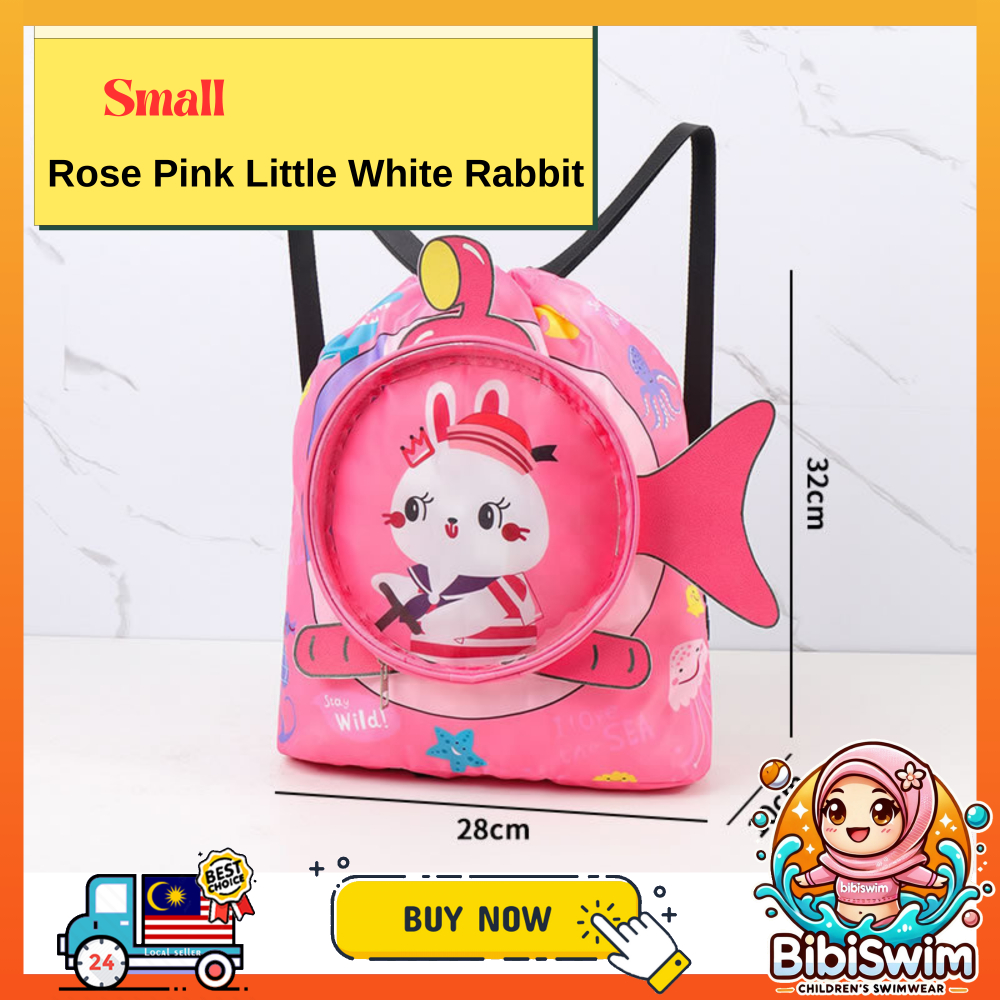 BIBISWIM Water Proof Bag Beg Drawstring Backpack Waterproof Wet and Dry for Swimming Sport