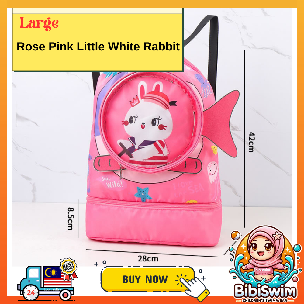 BIBISWIM Water Proof Bag Beg Drawstring Backpack Waterproof Wet and Dry for Swimming Sport