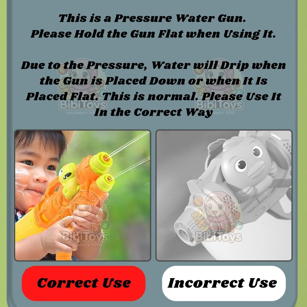 BIBISWIM Kids Outdoor Cute Water Gun Pool Toys Beach Toys