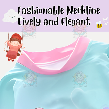 BIBISWIM Kids Swimming Suit 3pcs Swimsuit Long Sleeve Boy Girls Swimwear