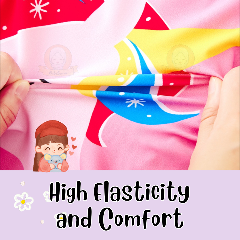 BIBISWIM Kids Swimming Suit 3pcs Swimsuit Long Sleeve Boy Girls Swimwear