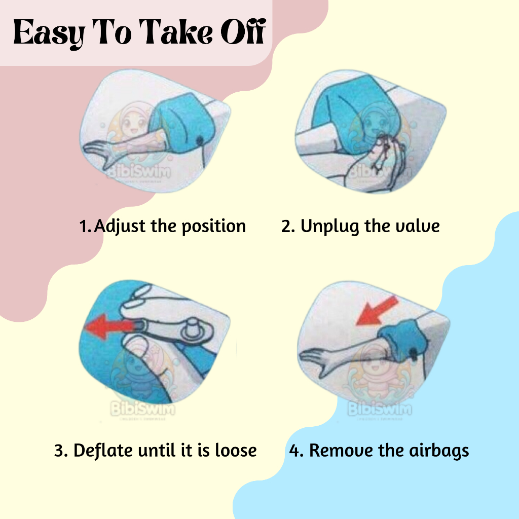 BIBISWIM Kids Arm Rings Floats Baby Swimming Float Cartoon Inflatable