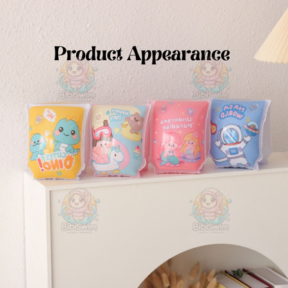 BIBISWIM Kids Arm Rings Floats Baby Swimming Float Cartoon Inflatable