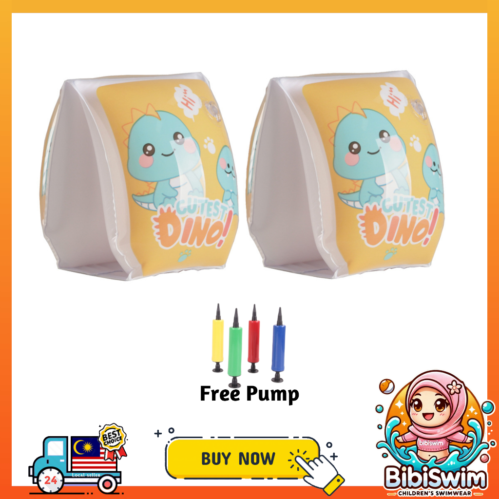 BIBISWIM Kids Arm Rings Floats Baby Swimming Float Cartoon Inflatable