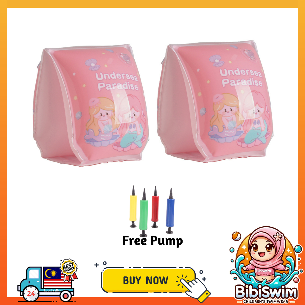 BIBISWIM Kids Arm Rings Floats Baby Swimming Float Cartoon Inflatable