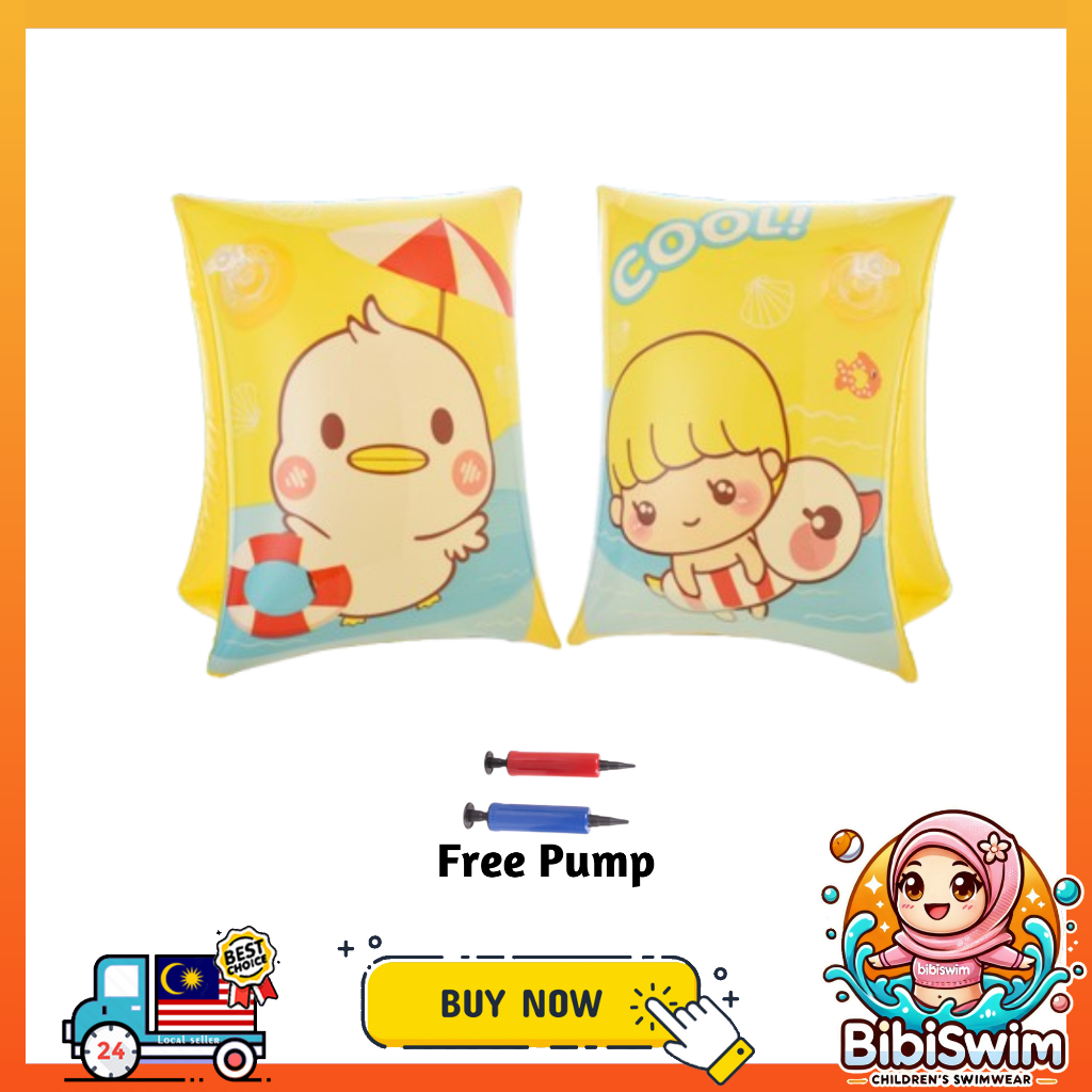 BIBISWIM Kids Arm Rings Floats Baby Swimming Float Cartoon Inflatable