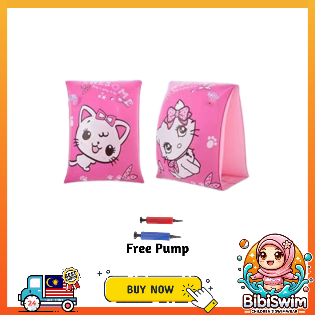 BIBISWIM Kids Arm Rings Floats Baby Swimming Float Cartoon Inflatable