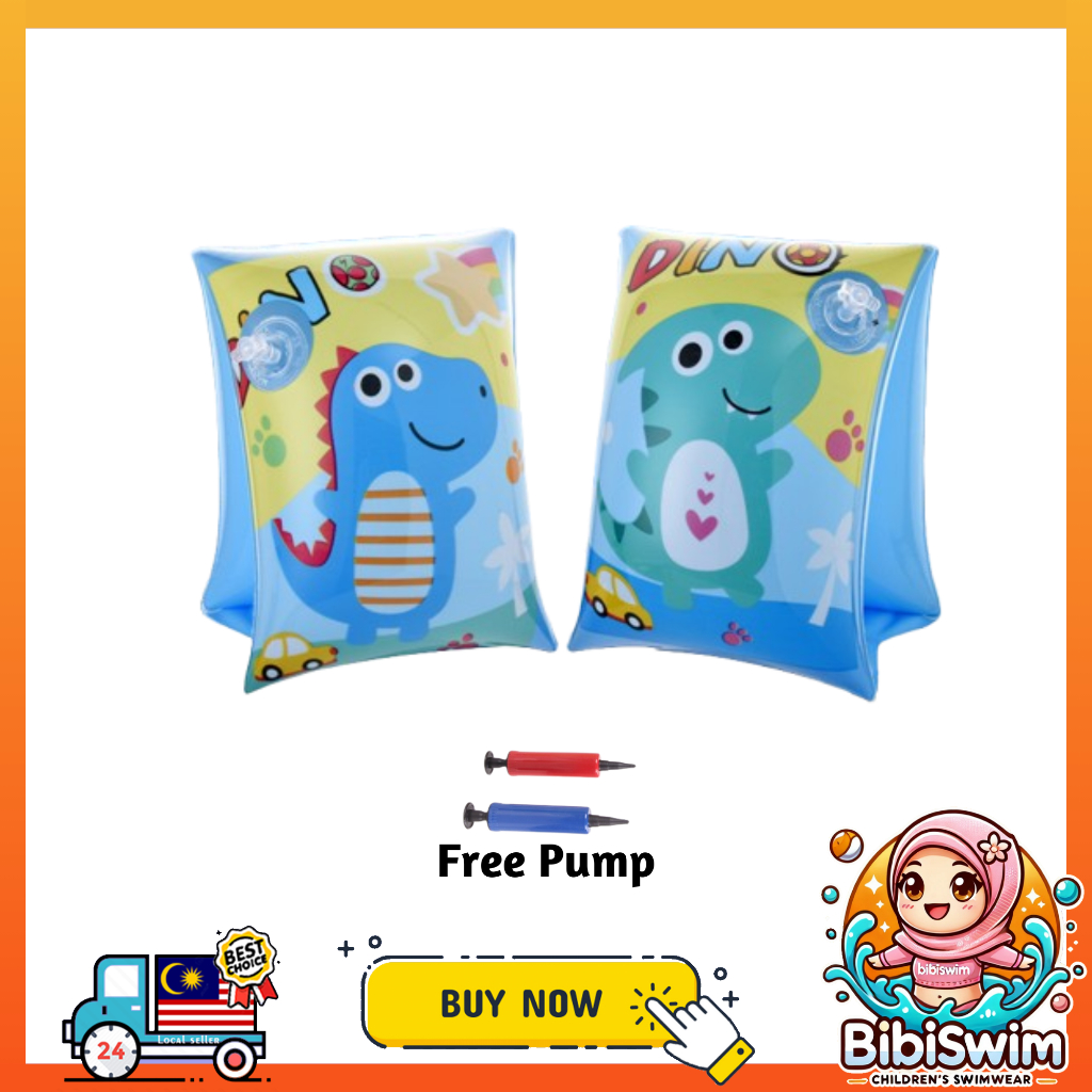 BIBISWIM Kids Arm Rings Floats Baby Swimming Float Cartoon Inflatable