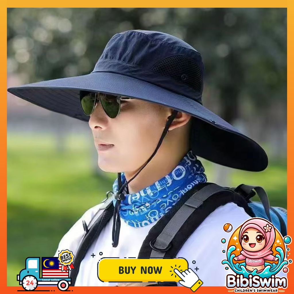 BIBISWIM Sun Hat Uv protection Windproof Hiking Hat Face Cover Waterproof Cap Fishing Camping Hats