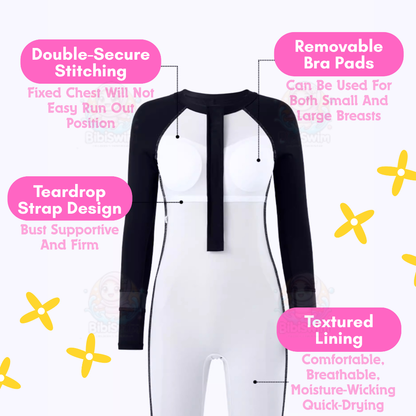 BIBISWIM Swimming Suit Woman Sports One-Piece Shorts Swimsuit Beachwear