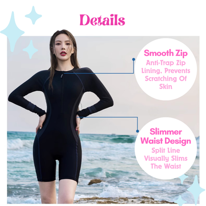 BIBISWIM Swimming Suit Woman Sports One-Piece Shorts Swimsuit Beachwear