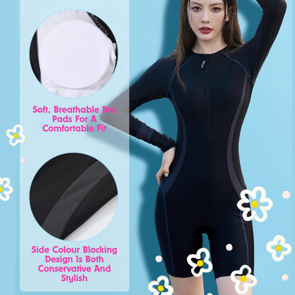 BIBISWIM Swimming Suit Woman Sports One-Piece Shorts Swimsuit Beachwear