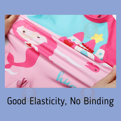 BIBISWIM Swimming Suit Kid Swimsuit Baby Girl Swimwear Cap